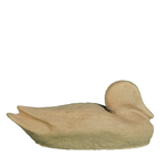Beak-down Duck, ready-to-finish paper mache: Primed