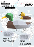 DIY Duck 3D LUX Paper model Origami Kit, 3D Papercraft activity