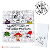 Mini Coloring Book Mystical Wonders, 4"x4", Stocking Stuffer