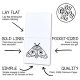 Mini Coloring Book Mystical Wonders, 4"x4", Stocking Stuffer