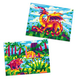Dinosaurs and Dragon - Paint by Numbers Kit for kids