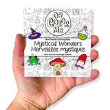 Mini Coloring Book Mystical Wonders, 4"x4", Stocking Stuffer