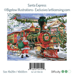 Santa Express - DIY Paint by Numbers Kit - Christmas Gift: 16x20in