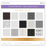 Cardstock: 12"x12" Foil Themed Stack Pad x30 (15 Designs) 230GSM