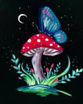 Magic Mushroom Butterfly Charity Paint Night- October 17 @6PM