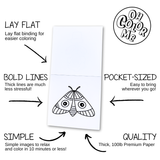 Mini Coloring Book Heart Companions, 4"x4", Stocking Stuffer