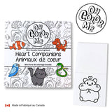 Mini Coloring Book Heart Companions, 4"x4", Stocking Stuffer