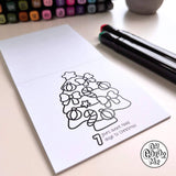 Advent Mini Coloring Book Countdown to Christmas, 4"x4"