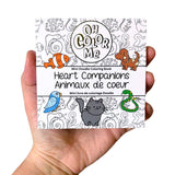 Mini Coloring Book Heart Companions, 4"x4", Stocking Stuffer