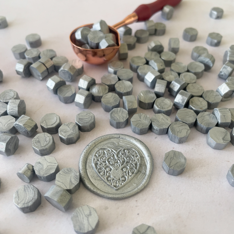 Sealing Wax Beads in Silver