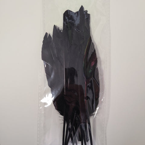 7" Duck Quill Feathers 12/pkg BLACK