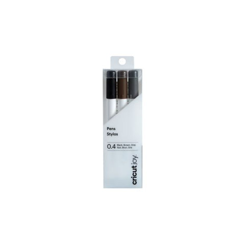 Cricut Joy™ Fine Point Pens, 0.4 mm (3 ct) (Black, Brown, Gray)