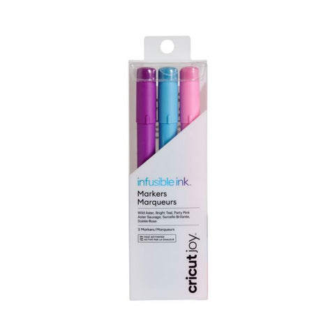 Cricut Joy™ Infusible Ink™ Markers 1.0 (3 ct) (Wild Aster, Bright Teal, Party Pink)