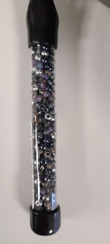 6/0 Hematite Glass Beads