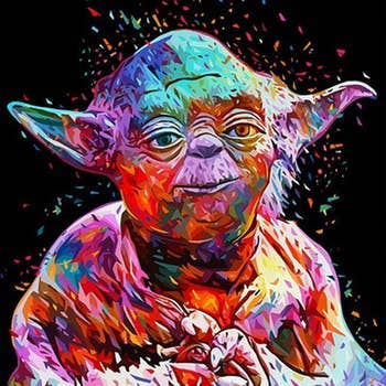 Paint Splatter Yoda