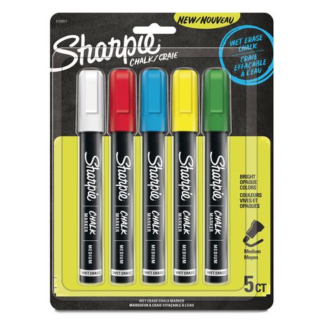 Sharpie Medium Point Chalk Markers-Basic Set of 5