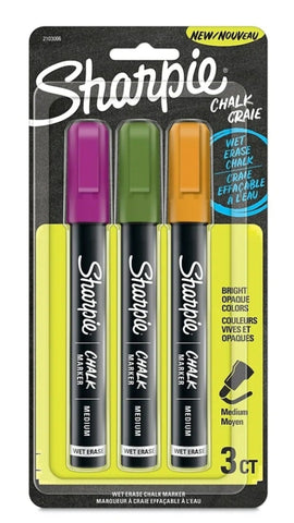 Sharpie Medium Point Chalk Markers-Secondary Set of 3