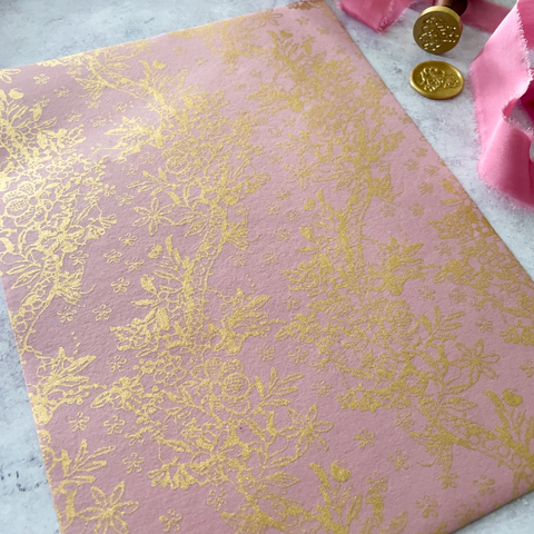 Fleur Lustre in Pink and Gold