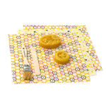 DIY Beeswax Food Wrap Complete Kit "Rainbow Hex Pattern"