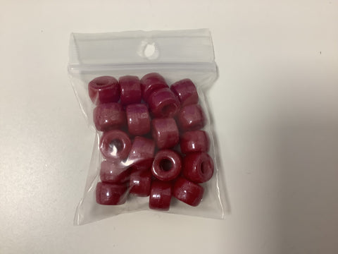 Glass Crow Bead Cherry Red 9MM