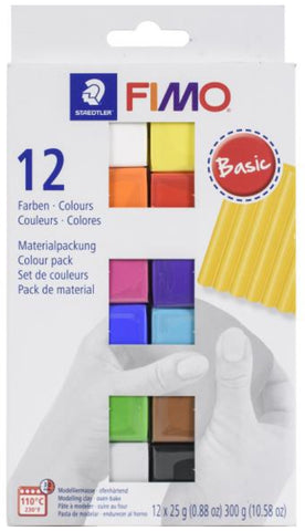 FIMO Professional Soft Polymer Clay 12/pkg-Basic Colours
