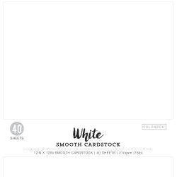 White Cardstock 12” x 12” (40 sheets)