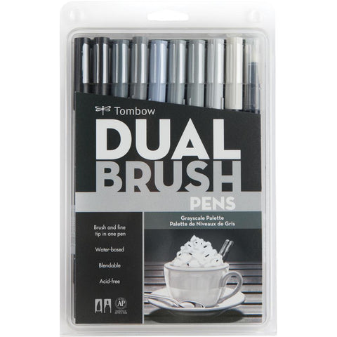 Tombow Dual Brush Pens (GREY SCALE PALETTE)